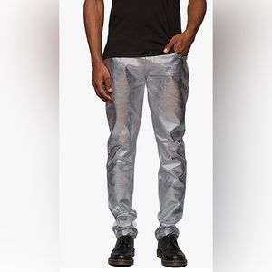 NWT! Coofandy Mens Metallic Shiny Jeans Party Dance Disco Nightclub, size XL